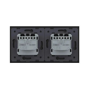 Livolo | Zwart/Goud | SR+SR | Wandcontactdoos Livolo Nederland B.V.