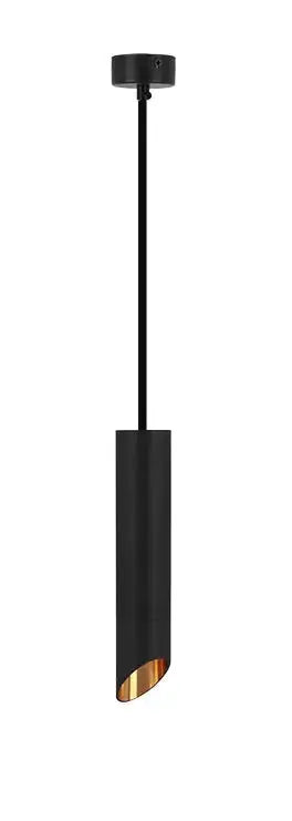 Hängelampe | 4 | Schwarz mit goldener Innenseite | Luxus-LED Livolo Nederland B.V.