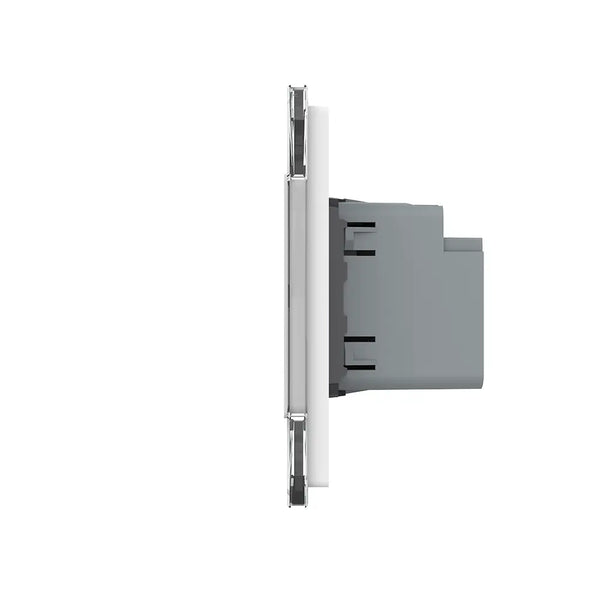 Livolo | Wit | SR+SR | Wandcontactdoos | USB + USB type C oplader | France Livolo Nederland B.V.