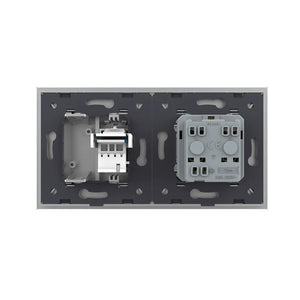 Livolo | Grijs | SR+SR | Wandcontactdoos | Telefoon | Blindplaat | France Livolo Nederland B.V.