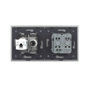 Livolo | Grijs | SR+SR | Wandcontactdoos | TV | Netwerk | France Livolo Nederland B.V.