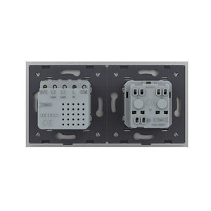 Livolo | Grijs | SR+SR | Wandcontactdoos | USB + USB type C oplader | France Livolo Nederland B.V.