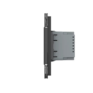 Livolo | Zwart | SR+SR | Wandcontactdoos | Wandverlichting | France Livolo Nederland B.V.