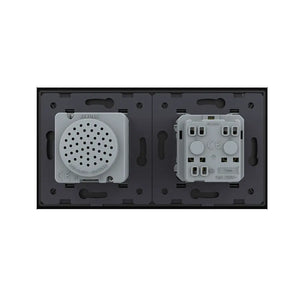 Livolo | Zwart | SR+SR | Wandcontactdoos | Bluetooth speaker | France Livolo Nederland B.V.