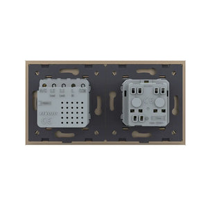 Livolo | Goud | SR+SR | Wandcontactdoos | USB + USB type C oplader | France Livolo Nederland B.V.