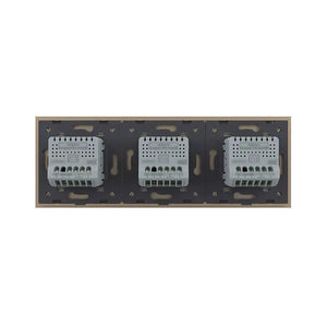 Livolo | Goud | 1+1+1 | Puls | 12 of 24V DC | Schakelaar Livolo Nederland B.V.