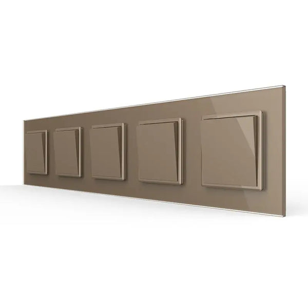 Livolo | Goud | 1+1+1+1+1 | Aan/Uit | Wipschakelaar Livolo Nederland B.V.