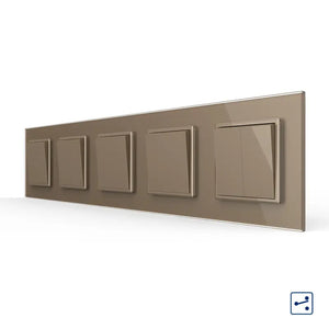 Livolo | Goud | 1+1+1+1+2 | Aan/Uit | Wissel | Wipschakelaar Livolo Nederland B.V.