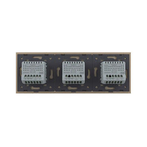 Livolo | Goud | 1+1+2 | Puls | 12 of 24V DC | Schakelaar Livolo Nederland B.V.