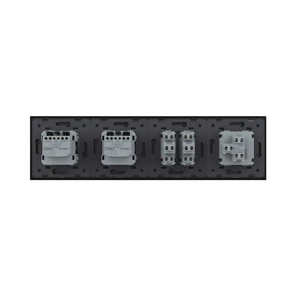 Livolo | Goud | 1+2+SR+SR | Aan/Uit | Wipschakelaar met dubbele wandcontactdoos Livolo Nederland B.V.