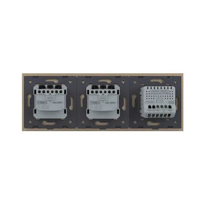 Livolo | Χρυσός | 1+SR+SR | Dimmer | Διακόπτης με διπλή πρίζα τοίχου Livolo Nederland B.V.