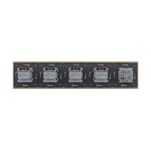 Livolo | Χρυσός | 1+SR+SR+SR+SR | On/Off | Κουνιστή διακόπτη με τέσσερις πρίζες τοίχου Livolo Nederland B.V.