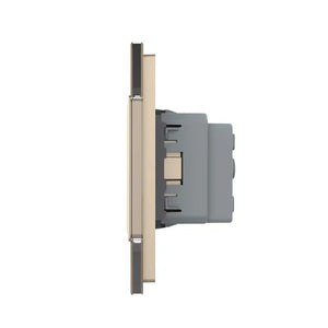 Livolo | Goud | 2+SR | Aan/Uit | Schakelaar met wandcontactdoos Livolo Nederland B.V.