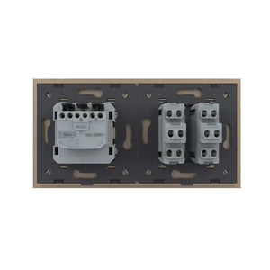 Livolo | Goud | 2+SR | Aan/Uit | Wipschakelaar met wandcontactdoos Livolo Nederland B.V.