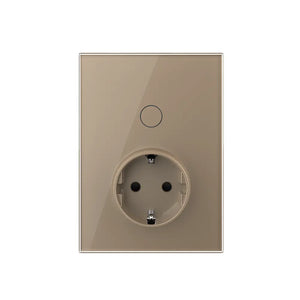 Livolo | Gold | Ein/Aus | Umschalter mit Steckdose | 1 Unterputzdose Livolo Nederland B.V.