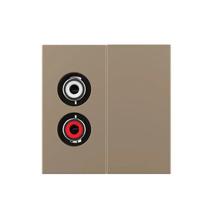 Gouden RCA tulp audio aansluiting met blindplaat voor analoge stereo bekabeling