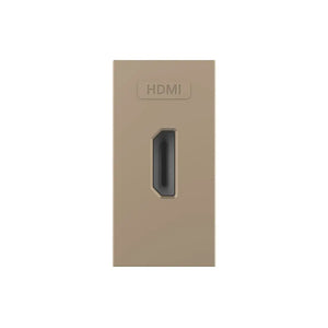 Gouden Livolo SR HDMI module voor vaste HDMI aansluiting in de wand