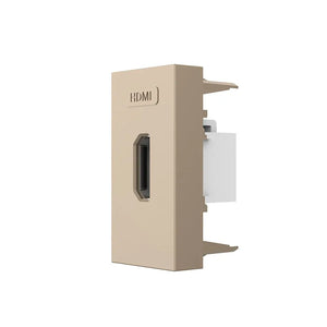 Livolo gouden HDMI wandcontactdoos module voor modulaire SR glasplaat