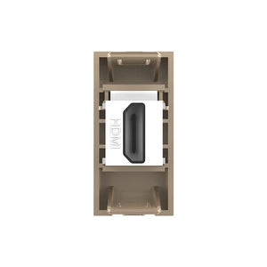 Livolo gouden SR HDMI module voor een nette ingebouwde multimedia aansluiting