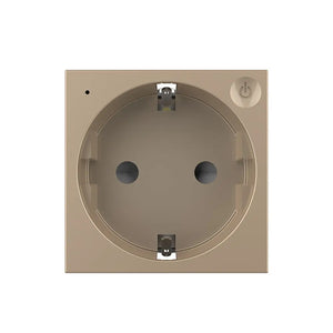 Gouden Livolo Smart Home SR wandcontactdoos module voor glazen afdekraam