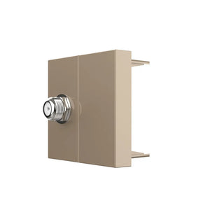 Gouden satelliet wandaansluiting met afdekpositie voor een nette antenneverbinding