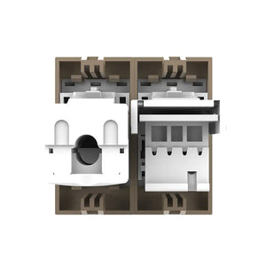 Gouden Livolo telefoon en netwerk aansluiting Cat6 voor design schakelmateriaal
