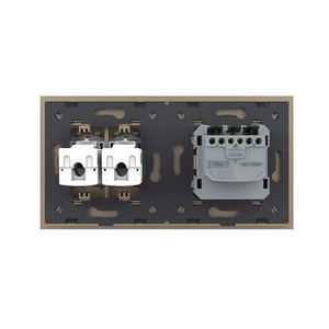 Livolo | Goud | SR+SR | Wandcontactdoos | Netwerk | Netwerk Livolo Nederland B.V.