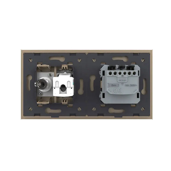 Livolo | Goud | SR+SR | Wandcontactdoos | Netwerk | TV Livolo Nederland B.V.