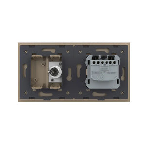 Livolo | Goud | SR+SR | Wandcontactdoos | TV aansluiting | Blindplaat Livolo Nederland B.V.