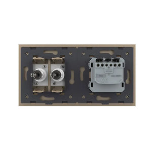 Livolo | Goud | SR+SR | Wandcontactdoos | TV aansluiting | TV aansluiting Livolo Nederland B.V.