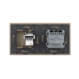 Livolo | Goud | SR+SR | Wandcontactdoos | Telefoon | Blindplaat Livolo Nederland B.V.