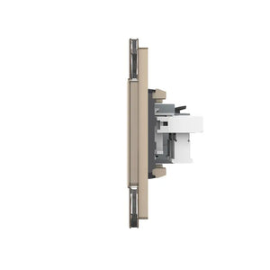 Livolo | Goud | SR+SR | Wandcontactdoos | Telefoon | Telefoon Livolo Nederland B.V.