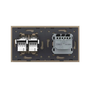 Livolo | Goud | SR+SR | Wandcontactdoos | Telefoon | Telefoon Livolo Nederland B.V.