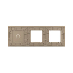 Livolo | Goud | SR+SR+1 | Glasplaat | Combinatie Livolo Nederland B.V.