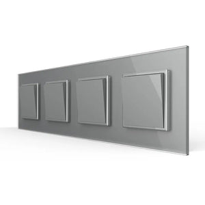 Livolo | Grijs | 1+1+1+1 | Aan/Uit | Wipschakelaar Livolo Nederland B.V.