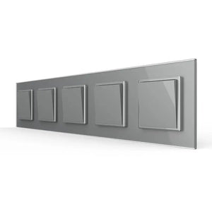 Livolo | Grijs | 1+1+1+1+1 | Aan/Uit | Wipschakelaar Livolo Nederland B.V.