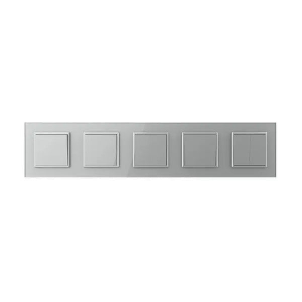 Livolo | Grijs | 1+1+1+1+2 | Aan/Uit | Wipschakelaar Livolo Nederland B.V.