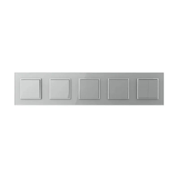 Livolo | Grijs | 1+1+1+1+2 | Aan/Uit | Wissel | Wipschakelaar Livolo Nederland B.V.