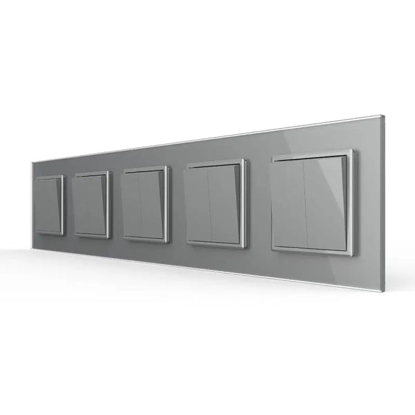 Livolo | Grijs | 1+2+2+2+2 | Aan/Uit | Wipschakelaar Livolo Nederland B.V.