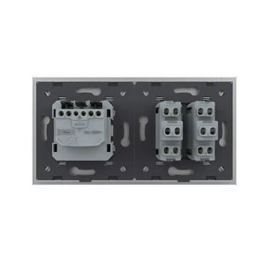 Livolo | Grijs | 2+SR | Puls | Wipschakelaar met wandcontactdoos Livolo Nederland B.V.