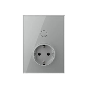 Livolo | Grijs | Aan/Uit | Slimme schakelaar met wandcontactdoos | 1 inbouwdoos | Smart Home Livolo Nederland B.V.