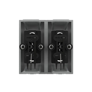 Grijze Livolo dubbele tulp aansluiting voor geïntegreerde audio in design schakelmateriaal