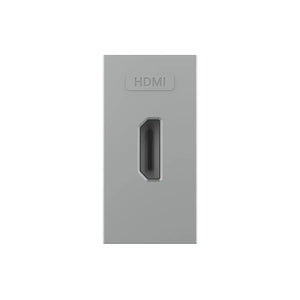 Grijze Livolo SR HDMI module voor vaste HDMI aansluiting in de wand
