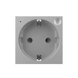 Grijze Livolo Smart Home SR wandcontactdoos module voor glazen afdekraam