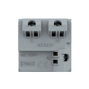 Livolo | Grijs | SR | Module | Wandcontactdoos | Zonder randaarde Livolo Nederland B.V.