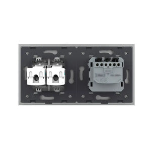 Livolo | Grijs | SR+SR | Wandcontactdoos | Netwerk | Netwerk Livolo Nederland B.V.