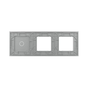 Livolo | Grijs | SR+SR+1 | Glasplaat | Combinatie Livolo Nederland B.V.