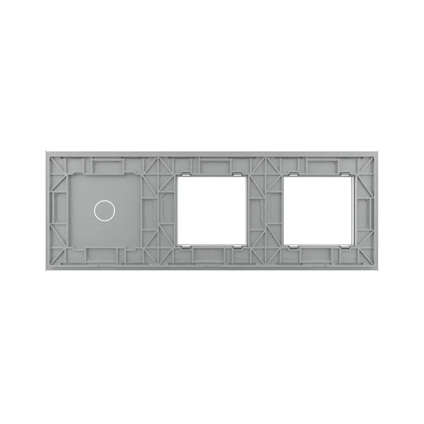 Livolo | Grijs | SR+SR+1 | Glasplaat | Combinatie Livolo Nederland B.V.