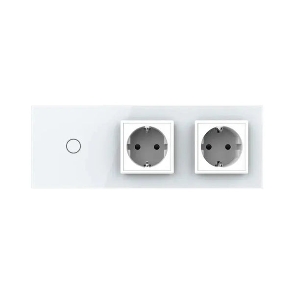 Livolo | Wit | 1+SR+SR | Dimmer | Wisselschakelaar met dubbele wandcontactdoos Livolo Nederland B.V.