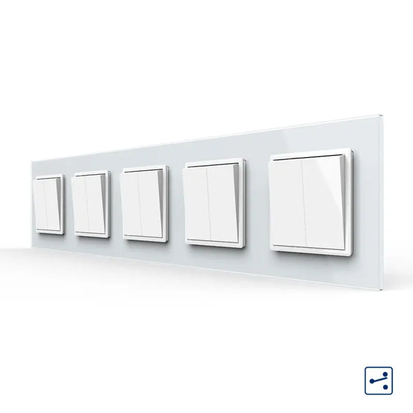 Livolo | Wit | 2+2+2+2+2 | Aan/Uit | Wissel | Wipschakelaar Livolo Nederland B.V.